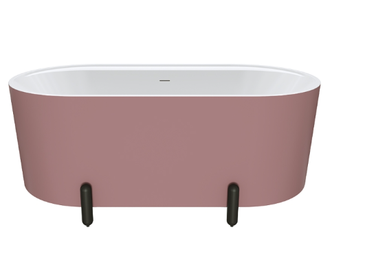 Aluca Freestanding with Legs, 1500mm Matte Rouge