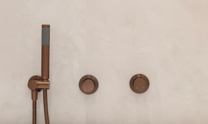 Meir Round Wall Mixer Pinless Handle Trim Kit (In-wall body not included) Lustre Bronze