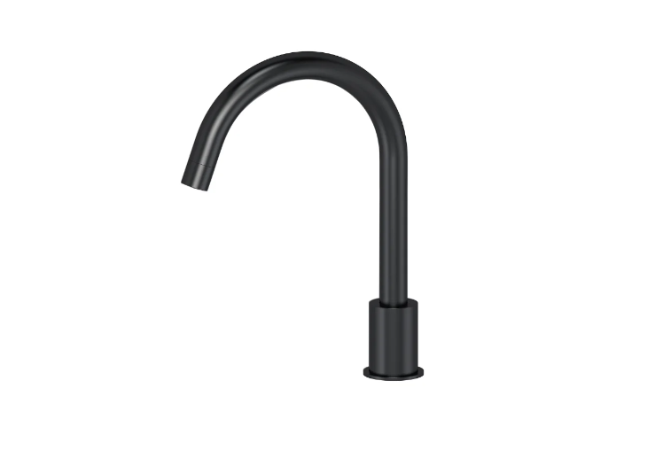 Round Hob Mounted Swivel Spout Matte Black