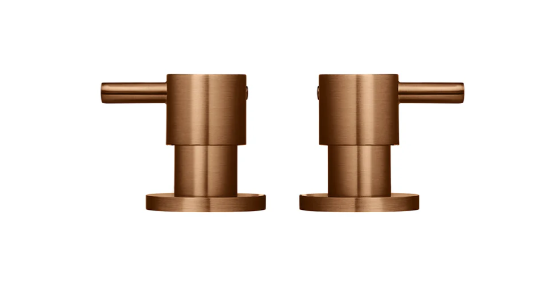 Meir Round Quarter Turn Wall Top Assemblies Lustre Bronze