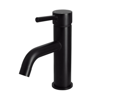 Meir Round Basin Mixer Curved - Matte Black