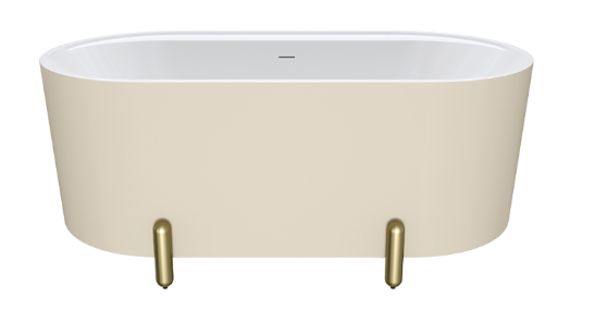 Aluca Freestanding with Legs, 1500mm Matte Khaki