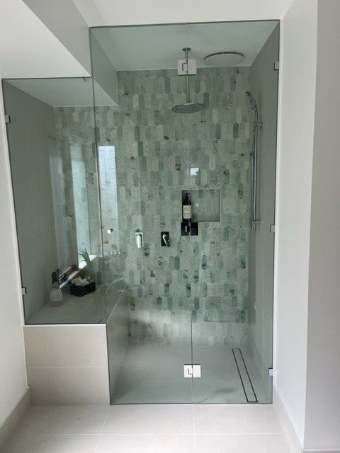 frameless hinged shower screens