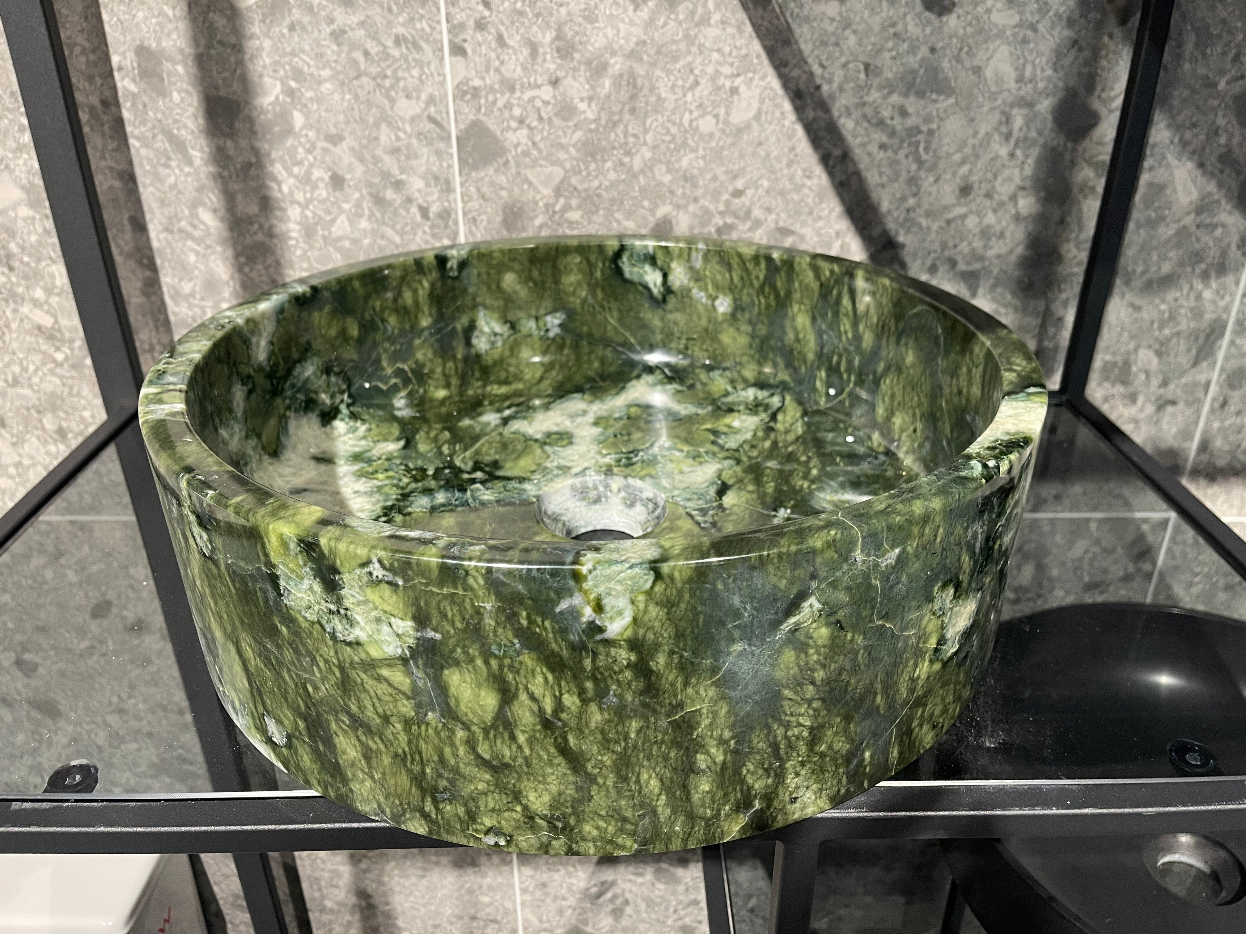 Zen Forrest Green Marble Basin