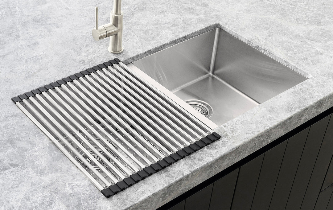 Meir Lavello Stainless Steel rolling mat protector Chrome