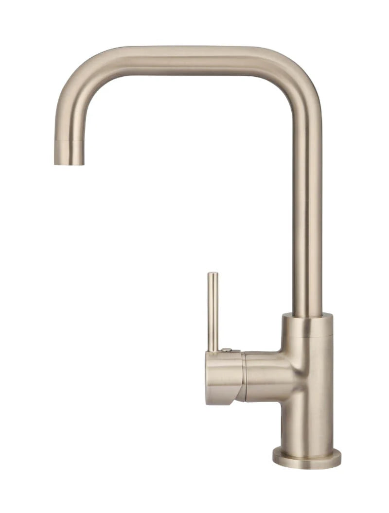 Meir Round Kitchen Mixer Tap - Champagne