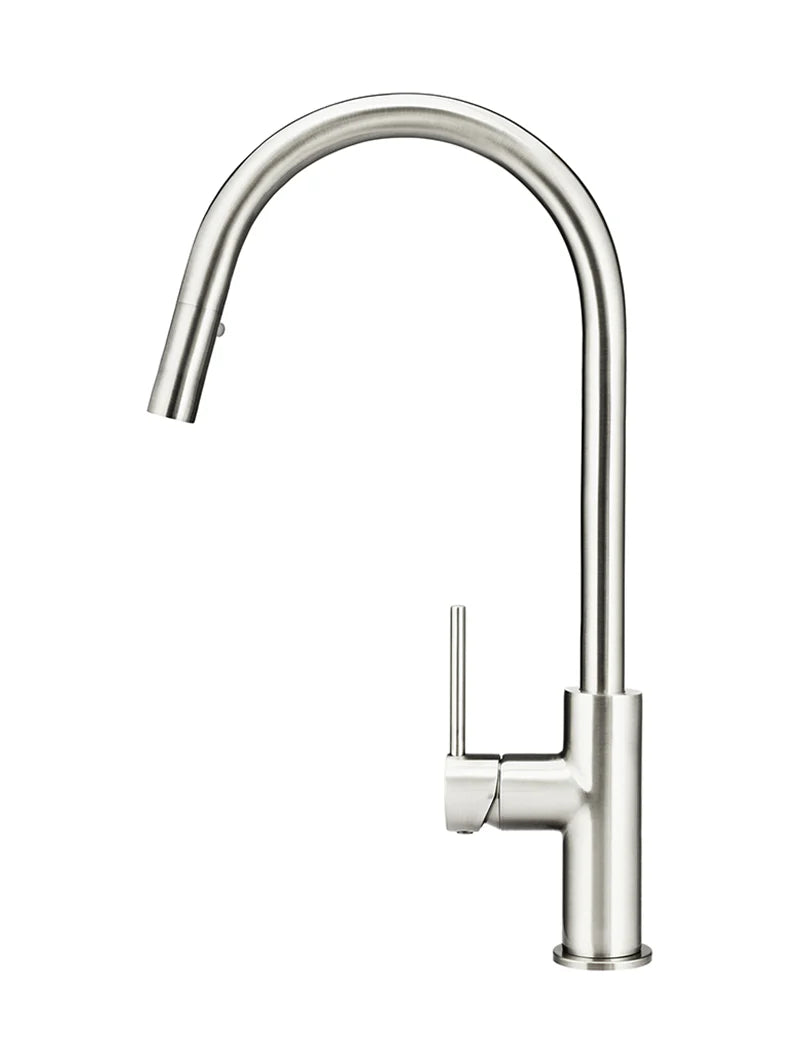 Meir Round Piccola Pull Out Kitchen Mixer Tap - Brushed Nickel