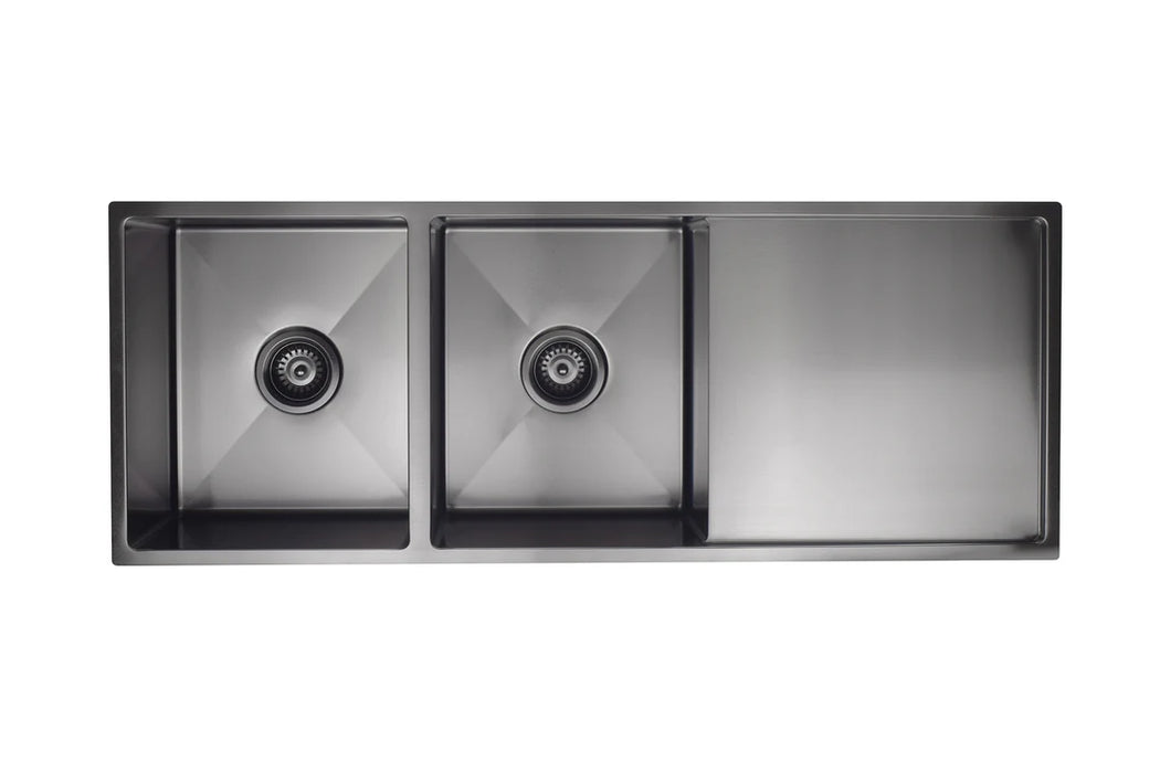 Lavello Kitchen Sink - Double Bowl & Drainboard 1160 x 440 - Gunmetal