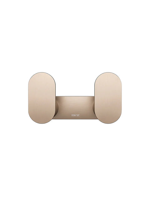 Meir Curvae Double Robe Hook - Champagne