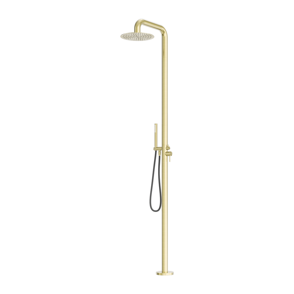 Nero Zen SS316L Outdoor Freestanding Shower Column Brushed Gold