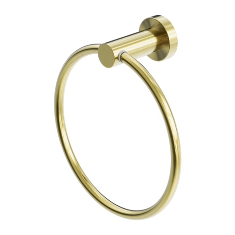 Nero Mecca Hand Towel Ring Brushed Gold