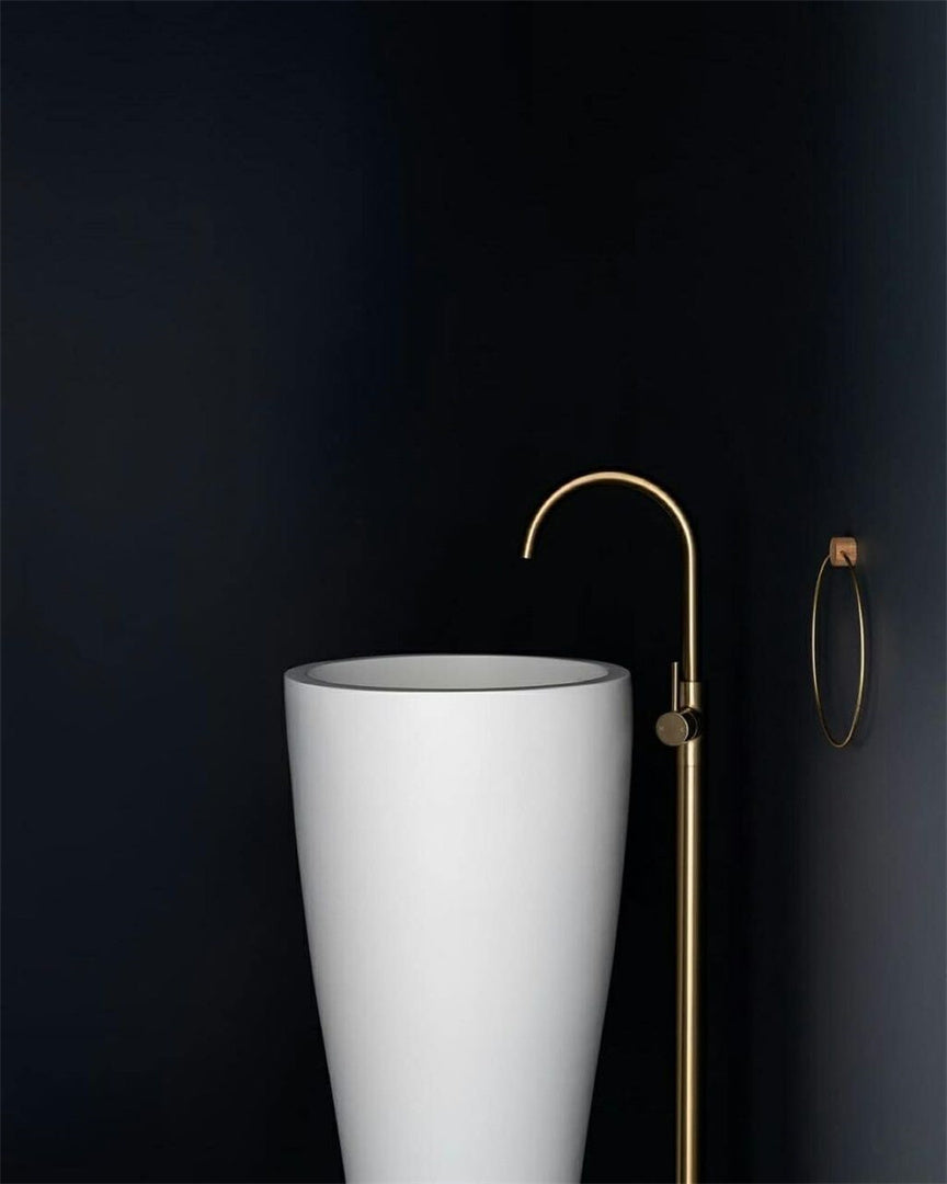 Nero Mecca Freestanding Bath Mixer Brushed Gold