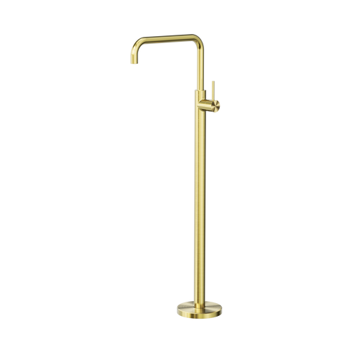Nero Mecca Freestanding Bath Mixer Square Shape Brushed Bronze