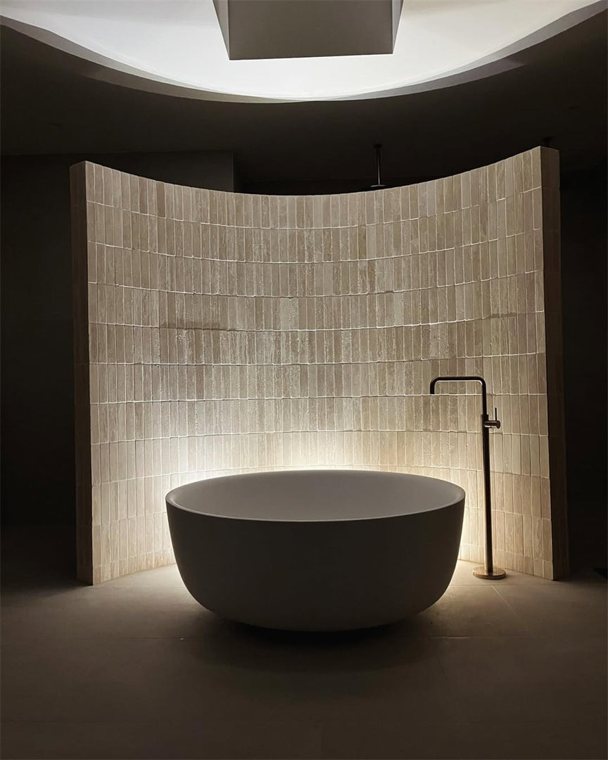 Nero Mecca Freestanding Bath Mixer Square Shape Brushed Bronze