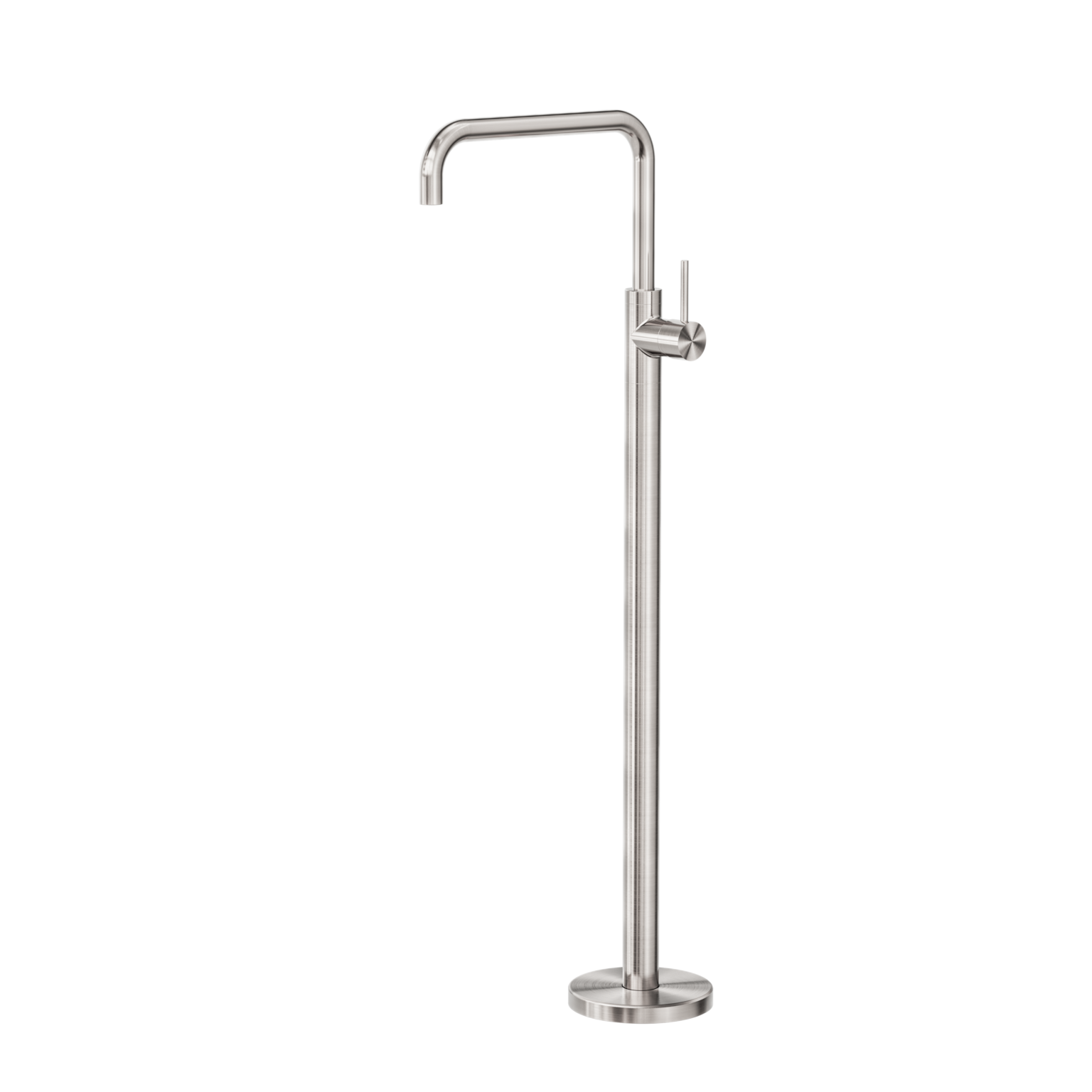 Nero Mecca Freestanding Bath Mixer Square Shape Brushed Nickel