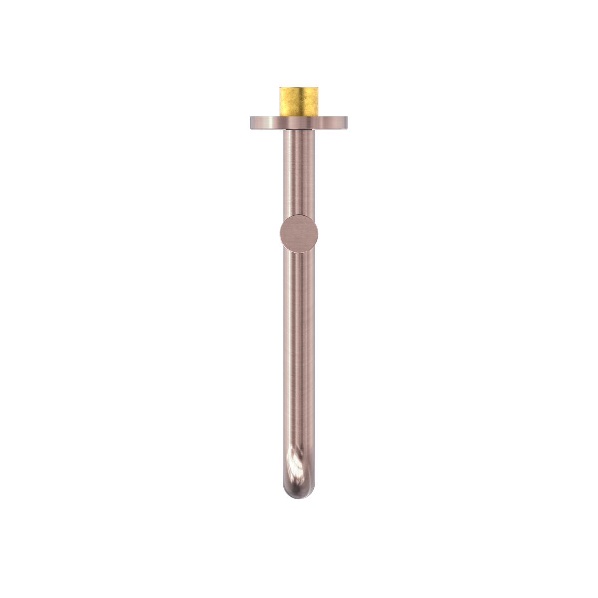 Nero Mecca Wall Mounted Swivel Bath Spout Only 225mm Brushed Bronze