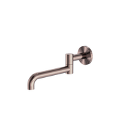 Nero Mecca Wall Mounted Swivel Bath Spout Only 225mm Brushed Bronze