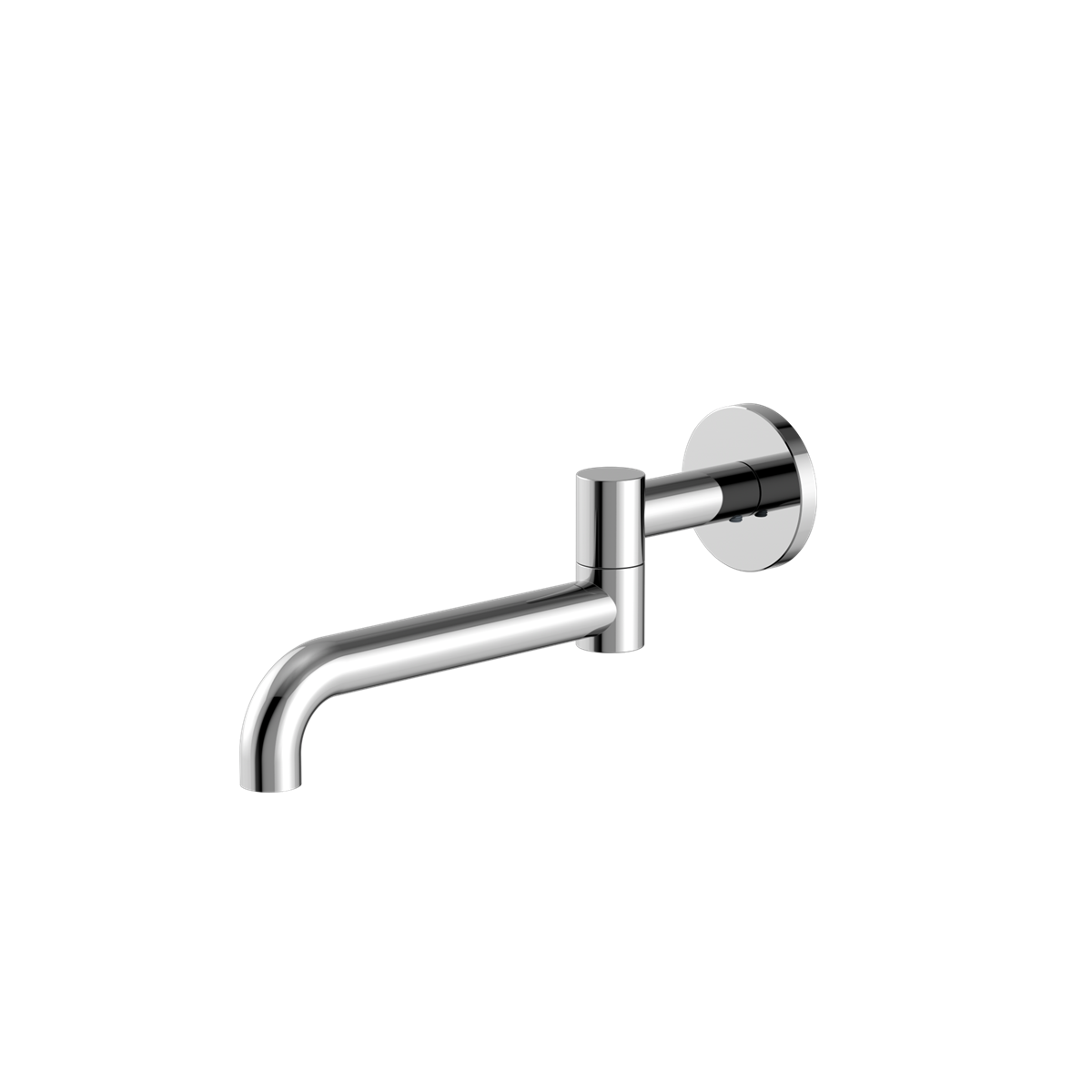 Nero Mecca Wall Mounted Swivel Bath Spout Only 225mm Chrome