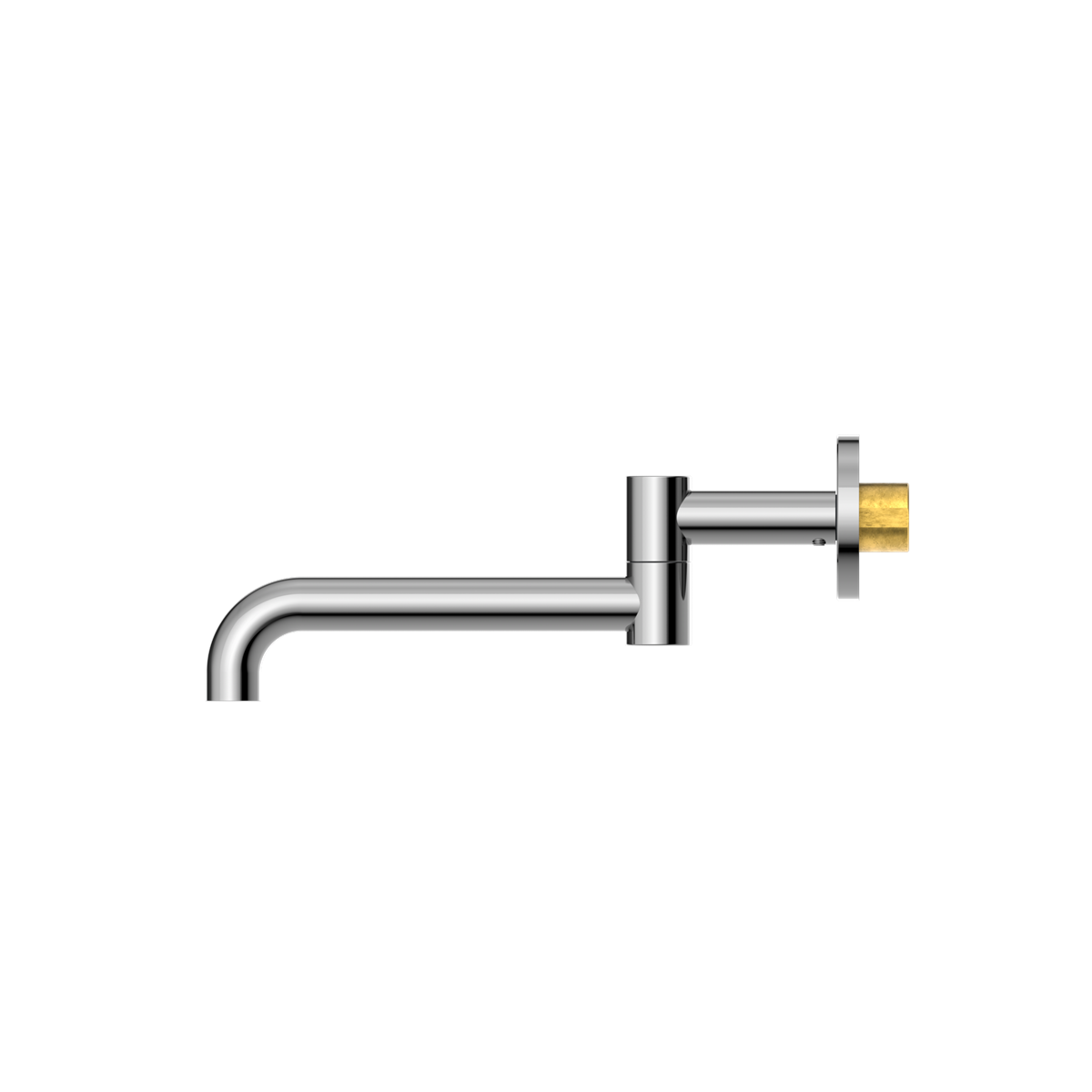 Nero Mecca Wall Mounted Swivel Bath Spout Only 225mm Chrome