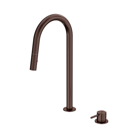 Nero Mecca Hob Mounted Pull Out Sink Mixer Rome Bronze