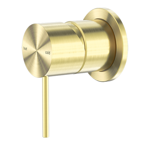 Nero Mecca Shower / Basin Wall Mixer 60mm Plate Brushed Gold