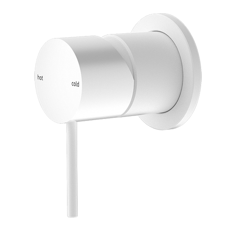 Nero Mecca Shower / Basin Wall Mixer 60mm Plate Matte White