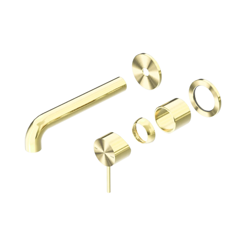 Nero Mecca Wall Basin/Bath Mixer Separate Back Plate 185mm Trim Kit Only Brushed Gold