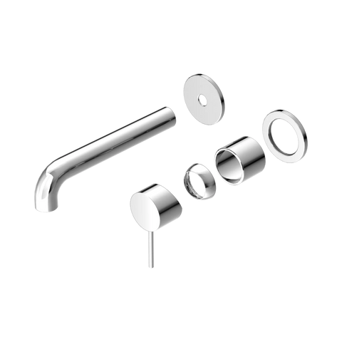 Nero Mecca Wall Basin/Bath Mixer Separate Back Plate 185mm Trim Kit Only Chrome