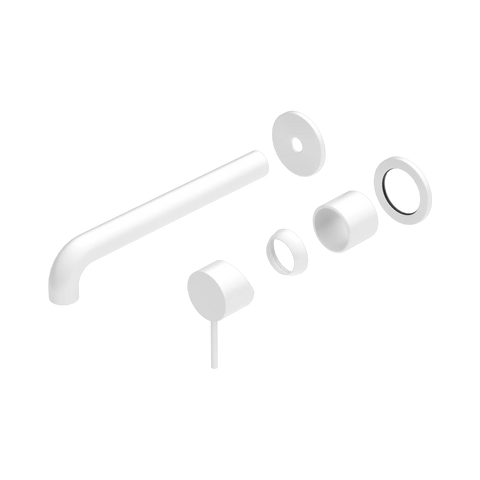 Nero Mecca Wall Basin/Bath Mixer Separate Back Plate 230mm Trim Kit Only Matte White