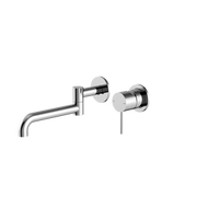 Nero Mecca Wall Basin/Bath Mixer Swivel Spout Set 225mm Chrome