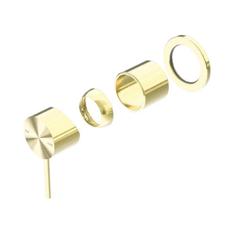 Nero Mecca Shower Mixer 60mm Plate Trim Kit Only Brushed Gold
