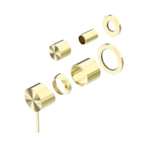 Nero Mecca Shower Mixer With Diverter Separate Back Plate Trim Kit Only Brushed Gold