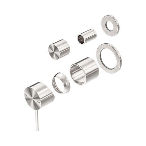 Nero Mecca Shower Mixer With Diverter Separate Back Plate Trim Kit Only Brushed Nickel
