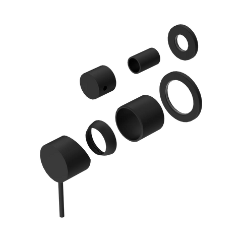Nero Mecca Shower Mixer With Diverter Separate Back Plate Trim Kit Only Matte Black