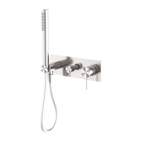Nero Mecca Shower Mixer Diverter System Brushed Nickel