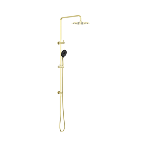 Nero Round Project Twin Shower Brushed Gold