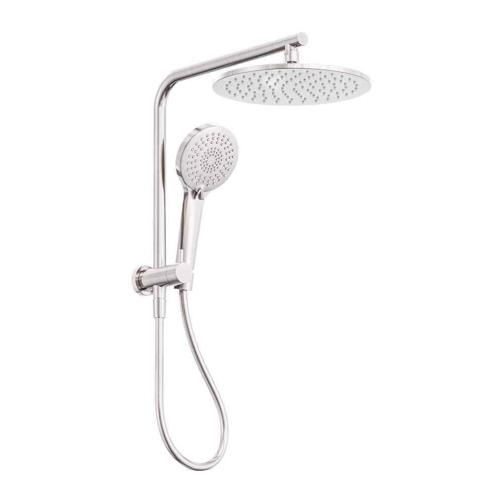Nero Mecca 2 in 1 Twin Shower Brushed Nickel