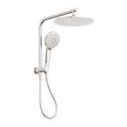 Nero Mecca 2 in 1 Twin Shower Brushed Nickel
