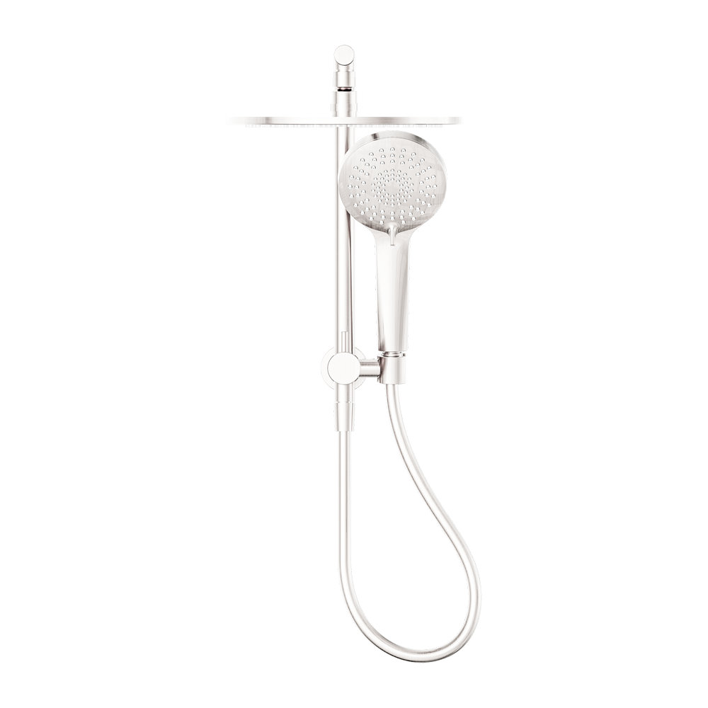 Nero Mecca 2 in 1 Twin Shower Brushed Nickel