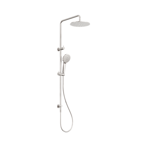 Nero Round Twin Shower Brushed Nickel