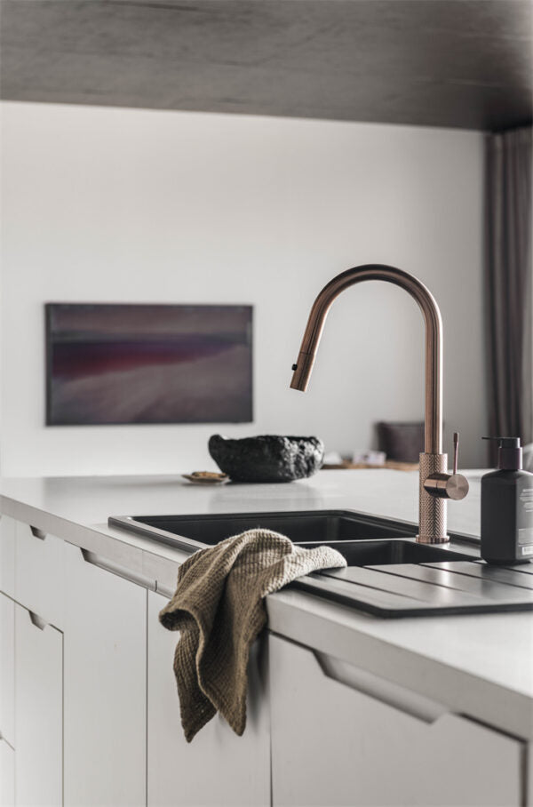 Nero Opal Pull Out Sink Mixer - Brushed Bronze