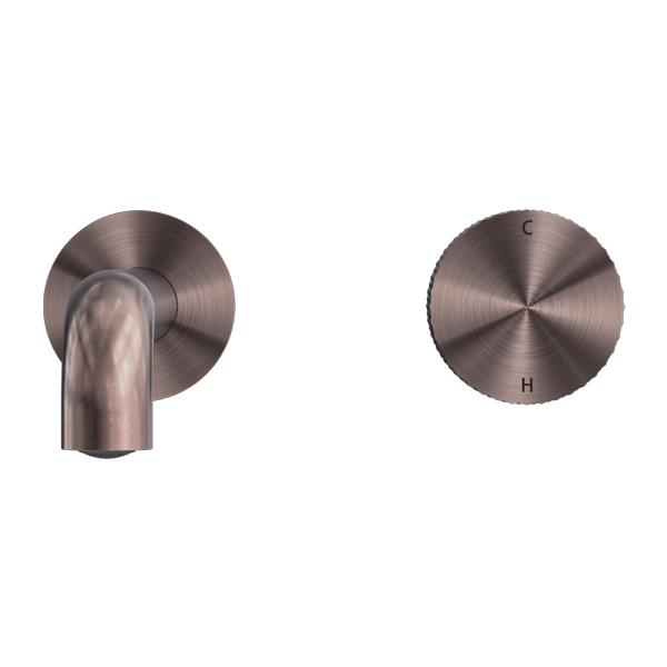 Nero Opal Progressive Wall Basin Set Brushed Bronze 120/160/185/230/260mm