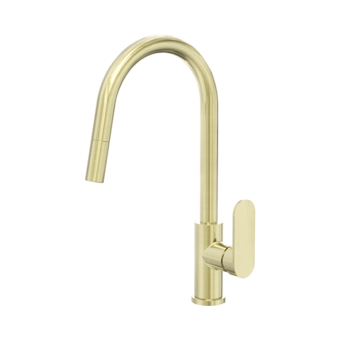 Nero Ecco Pull Out Sink Mixer - Brushed Gold