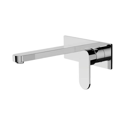 Nero Ecco Wall Basin/Bath Mixer - Chrome