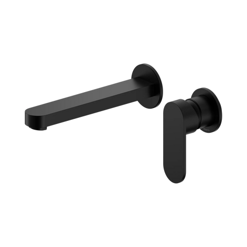Nero Ecco Wall Basin/Bath Mixer Separate Back Plate 60mm - Matte Black