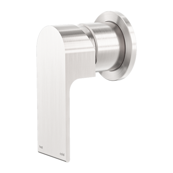 Nero Bianca Shower Mixer 60mm Plate - Brushed Nickel