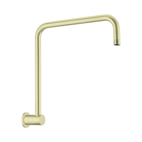 Nero Round Swivel Shower Arm Brushed Gold