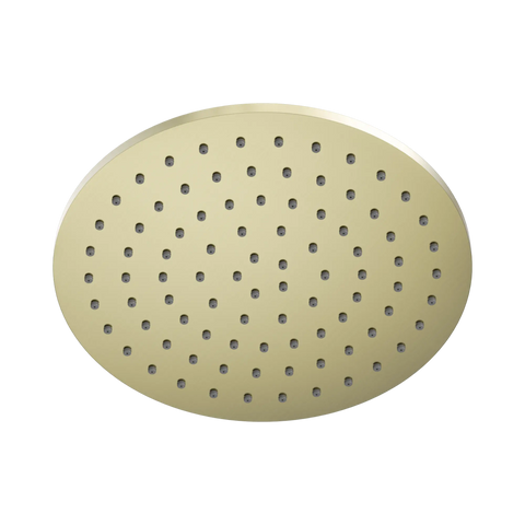 Nero 250mm Round Metal Shower Head II Brushed Gold