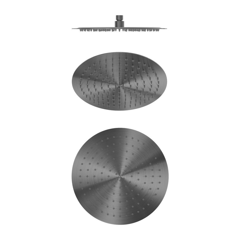 Nero Zen SS316L 300mm Round Shower Head Brushed Graphite