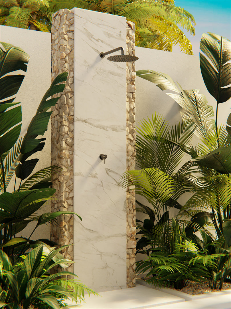 Nero Zen SS316L 300mm Round Shower Head Brushed Graphite